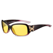 HAOLOTA Women Night Vision Driving Glasses Polarized HD Yellow Tinted Anti Glare NV0012