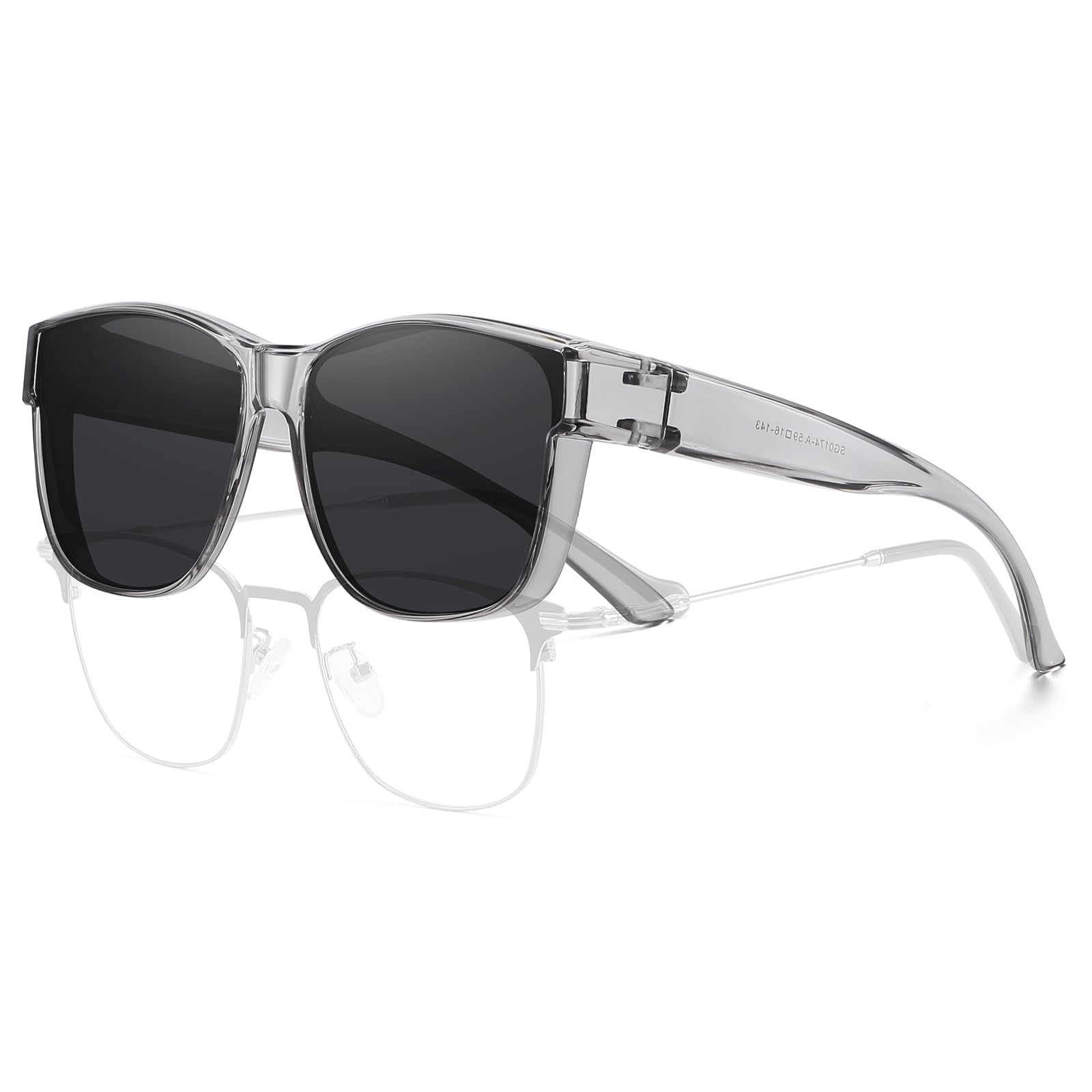 HAOLOTA Fit-Over Sunglasses Polarized for Men Square Shades UV400 Protection SG0174M