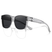 HAOLOTA Fit-Over Sunglasses Polarized for Men Square Shades UV400 Protection SG0174M