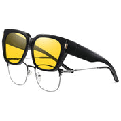 HAOLOTA Polarized Night Vision Driving Glasses for Women Fit over Eyeglasses Anti Glare NV0512