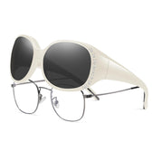 HAOLOTA Women's Polarized Fit Over Sunglasses with Rhinestone SG0108