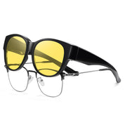 HAOLOTA Polarized Night Vision Driving Glasses Women Fit Over Glasses, Anti Glare NV0179