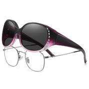 HAOLOTA Women's Polarized Fit Over Sunglasses with Rhinestone SG0108