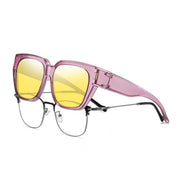 HAOLOTA Polarized Night Vision Driving Glasses for Women Fit over Eyeglasses Anti Glare NV0512