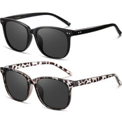 HAOLOTA 2pcs Classic Round Polarized Sunglasses for Women Men Lightweight SG8081-2P