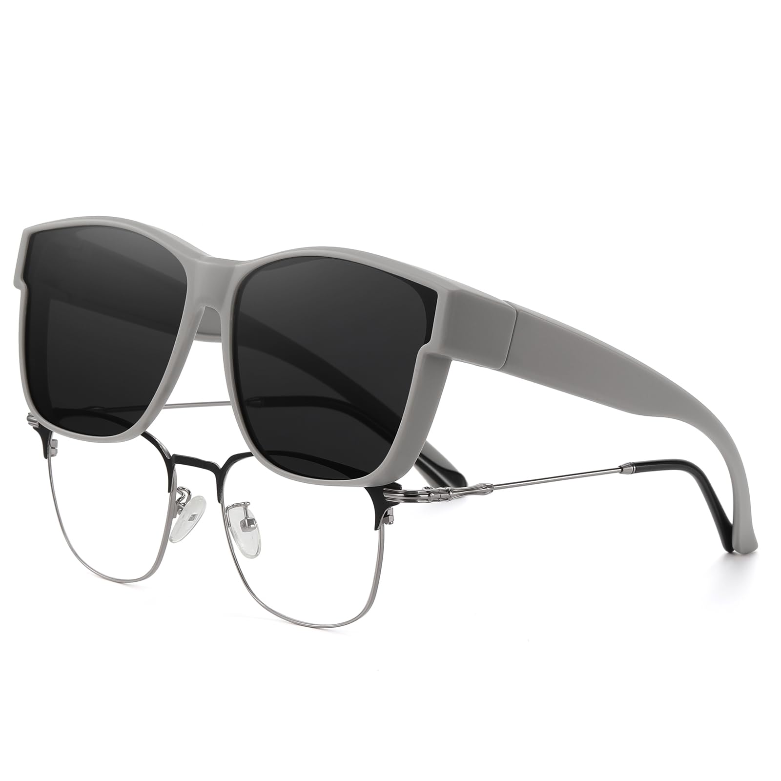 HAOLOTA Fit-Over Sunglasses-Polarized for Men Square Shades Oversized SG0174L