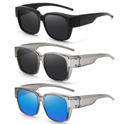 HAOLOTA 3pcs Polarized Fit Over Glasses Sunglasses Men Women UV400 Protection SG1824-3P
