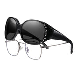 HAOLOTA Women's Polarized Fit Over Sunglasses with Rhinestone SG0108