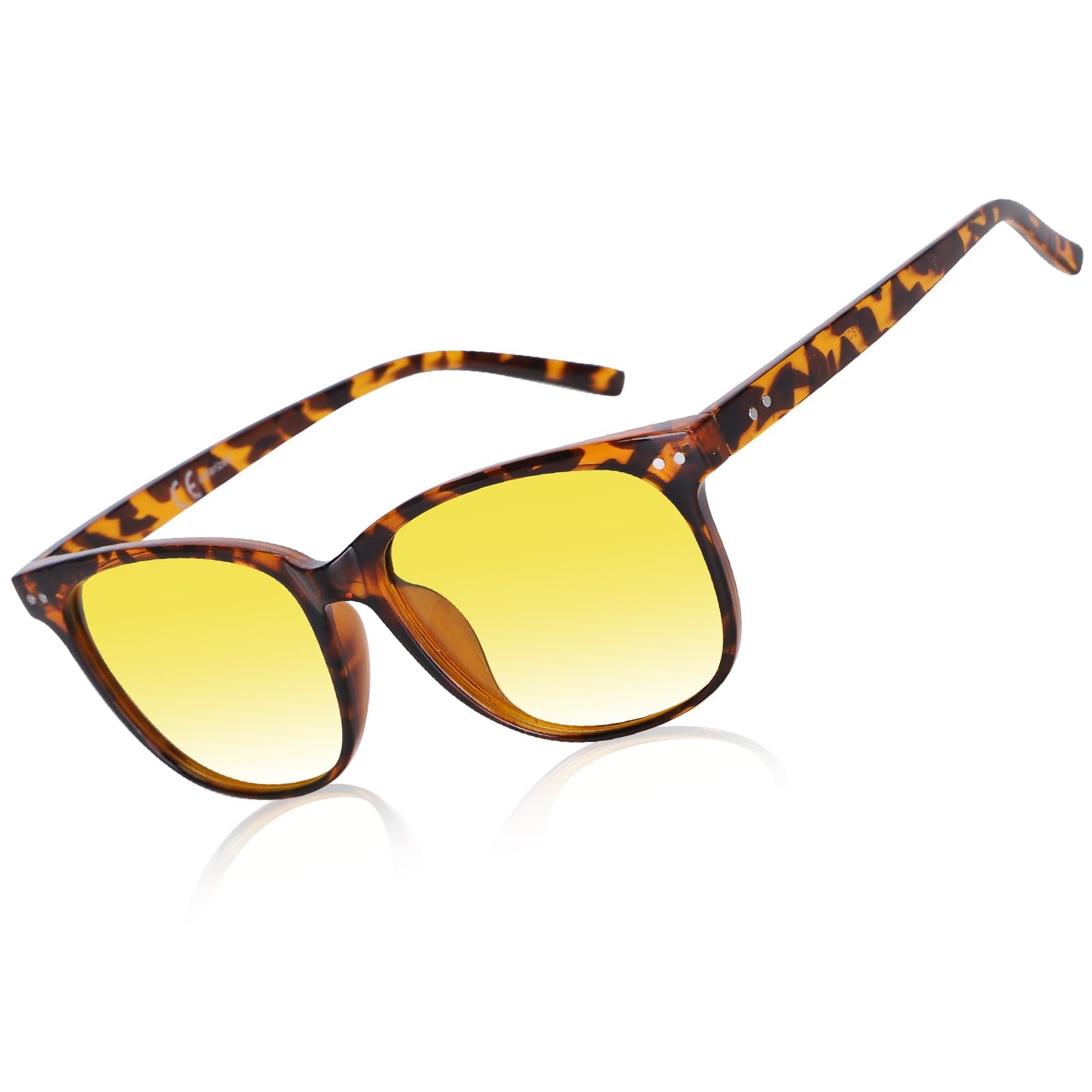 HAOLOTA Night Vision Driving Glasses Yellow Tinted Anti Glare Women NV8081