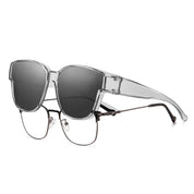 HAOLOTA VISION Fit-Over Sunglasses Polarized for Men Square Shades UV400 Protection SG0153