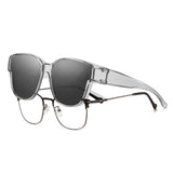 HAOLOTA VISION Fit-Over Sunglasses Polarized for Men Square Shades UV400 Protection SG0153
