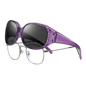 HAOLOTA Women's Polarized Fit Over Sunglasses with Rhinestone SG0108