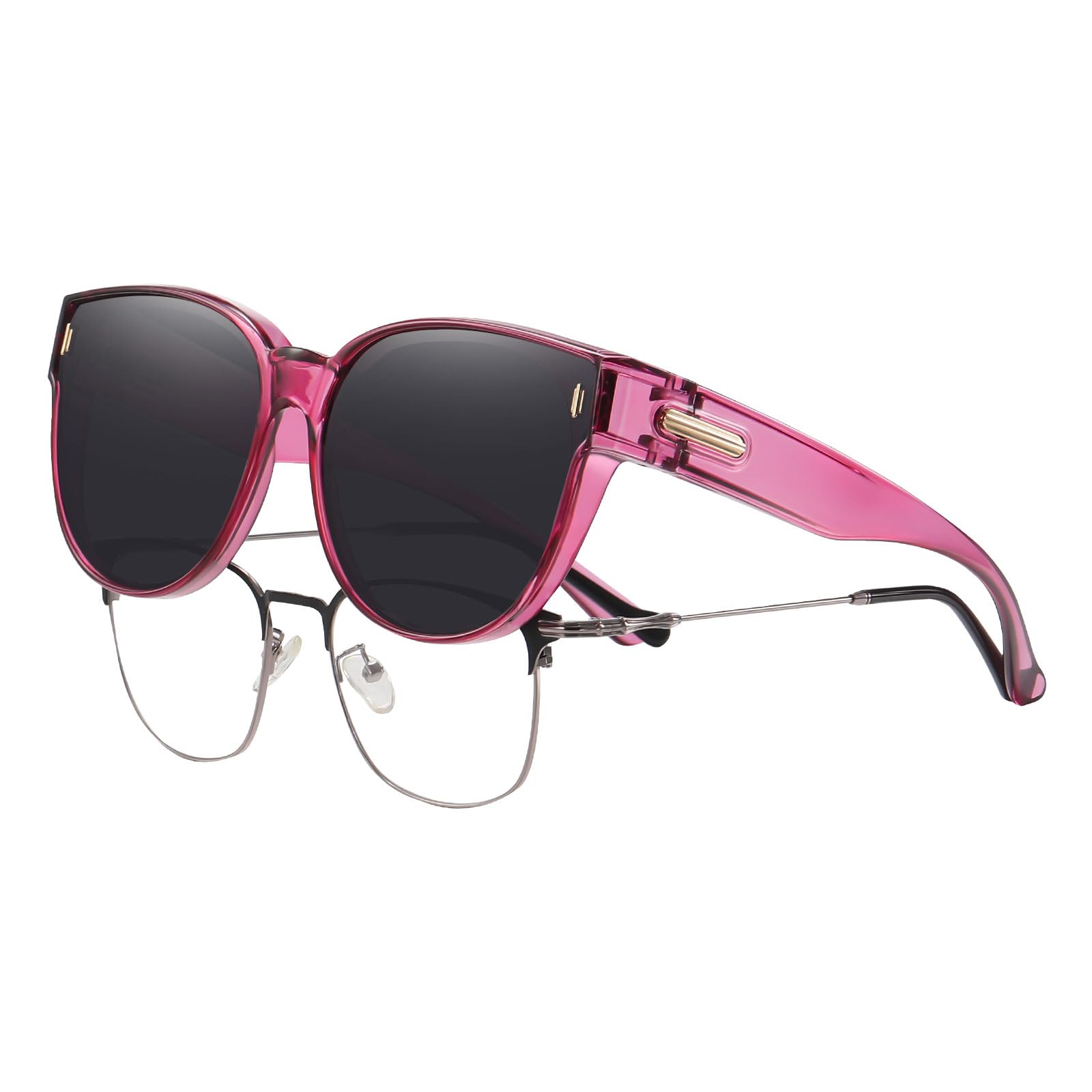 HAOLOTA Cat Eye Sunglasses for Prescription Glasses Women TR90 Lightweight SG0189