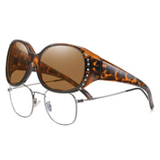 HAOLOTA Women's Polarized Fit Over Sunglasses with Rhinestone SG0108