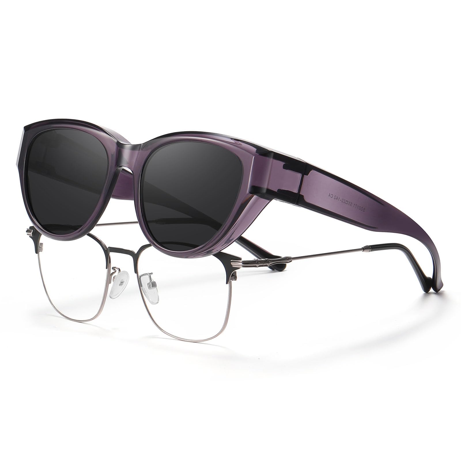 HAOLOTA Polarized Fit Over Sunglasses for Women Cat Eye for Prescription Glasses SG0171