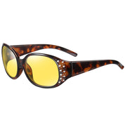HAOLOTA Women Night Vision Driving Glasses Polarized HD Yellow Tinted Anti Glare NV0008