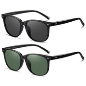 HAOLOTA 2pcs Classic Round Polarized Sunglasses for Women Men Lightweight SG8081-2P