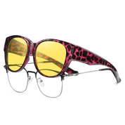 HAOLOTA Polarized Night Vision Driving Glasses Women Fit Over Glasses, Anti Glare NV0179