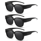 HAOLOTA 3pcs Polarized Fit Over Glasses Sunglasses Men Women UV400 Protection SG1824-3P