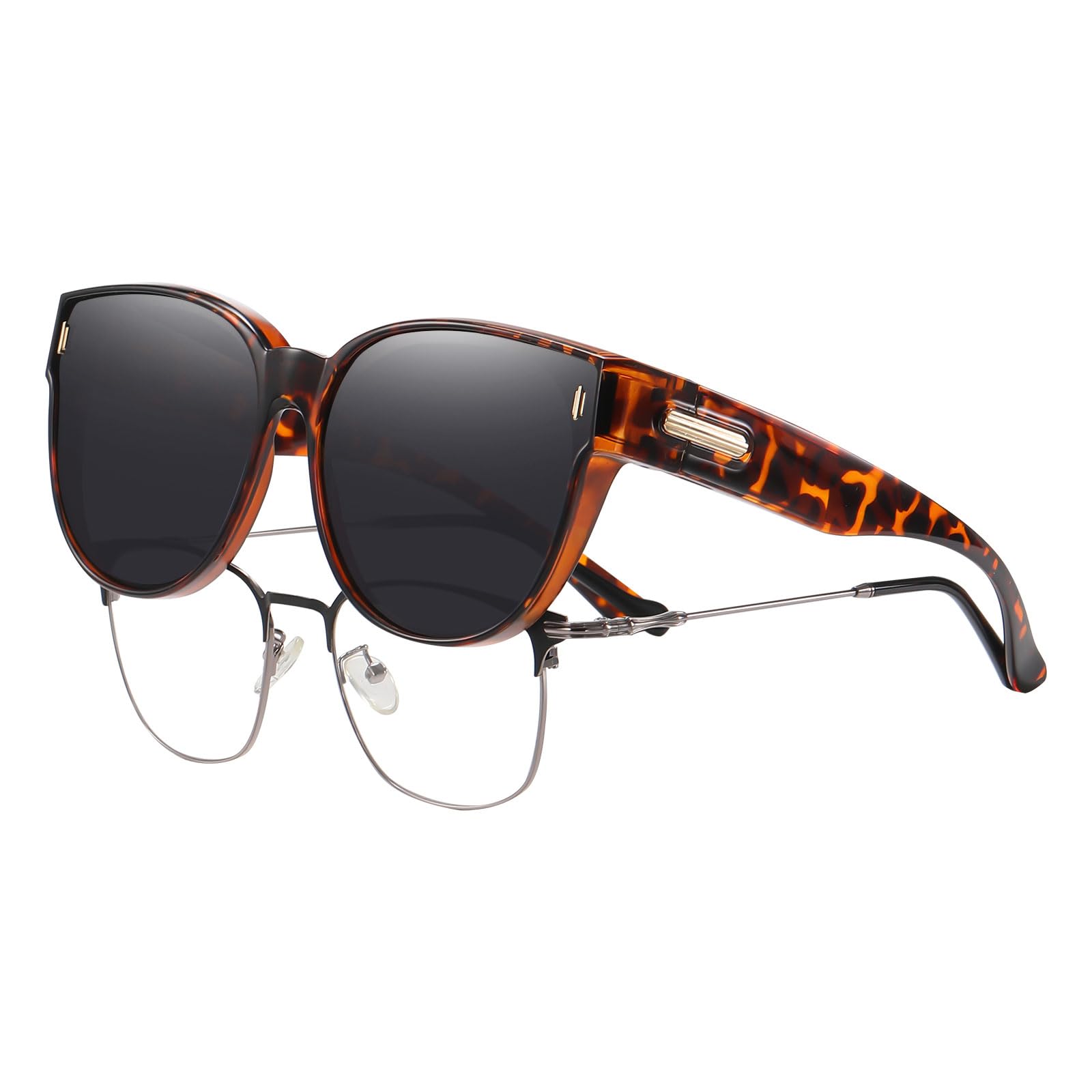 HAOLOTA Cat Eye Sunglasses for Prescription Glasses Women TR90 Lightweight SG0189