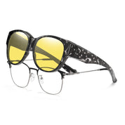 HAOLOTA Polarized Night Vision Driving Glasses Women Fit Over Glasses, Anti Glare NV0179