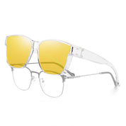 HAOLOTA Night Vision Driving Over Glasses, Nighttime Glasses Men Women Anti Glare NV0174L