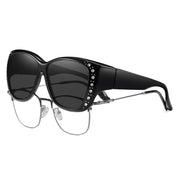 HAOLOTA Women's Polarized Fit Over Sunglasses with RhinestoneUV400 Protection SG0107