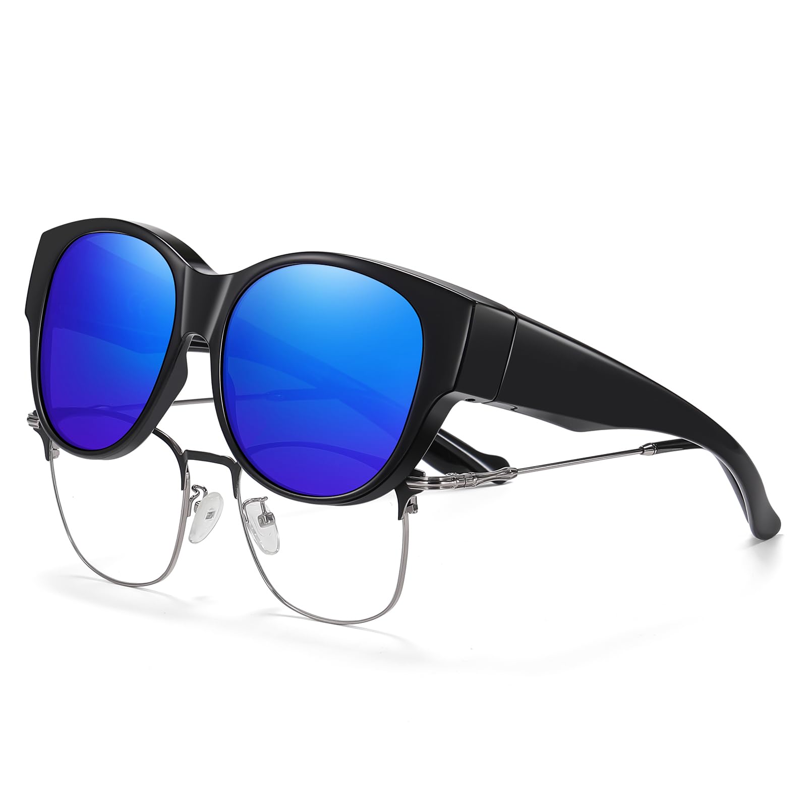 HAOLOTA Cat Eye Sunglasses for Over Glasses Polarized  UV Protection SG0179