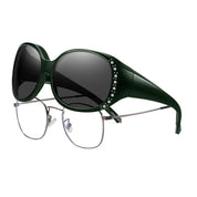 HAOLOTA Women's Polarized Fit Over Sunglasses with Rhinestone SG0108