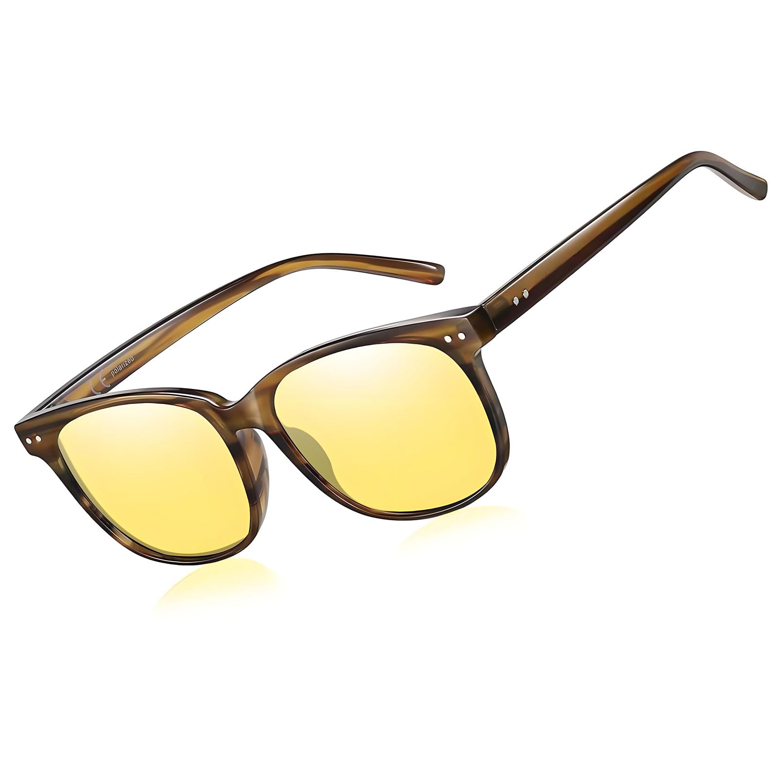 HAOLOTA Night Vision Driving Glasses Yellow Tinted Anti Glare Women NV8081