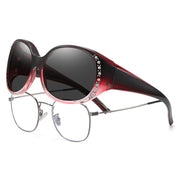 HAOLOTA Women's Polarized Fit Over Sunglasses with Rhinestone SG0108