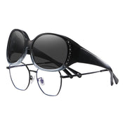 HAOLOTA Women's Polarized Fit Over Sunglasses with Rhinestone SG0108
