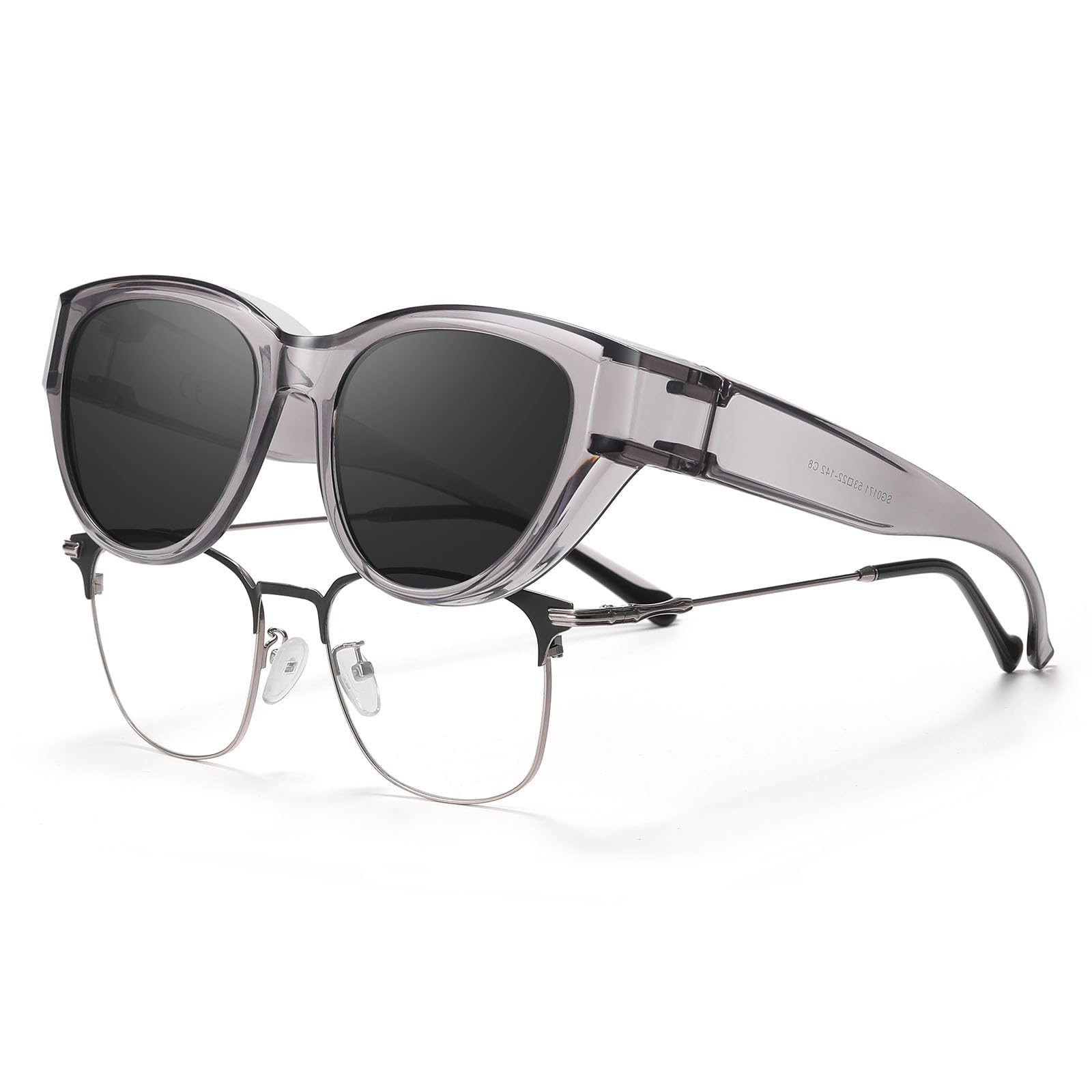 HAOLOTA Polarized Fit Over Sunglasses for Women Cat Eye for Prescription Glasses SG0171