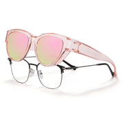 HAOLOTA Polarized Fit Over Sunglasses for Women Cat Eye for Prescription Glasses SG0171