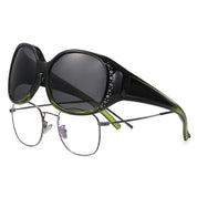 HAOLOTA Women's Polarized Fit Over Sunglasses with Rhinestone SG0108