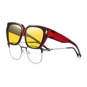 HAOLOTA Polarized Night Vision Driving Glasses for Women Fit over Eyeglasses Anti Glare NV0512