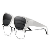 HAOLOTA Women's Polarized Fit Over Sunglasses with RhinestoneUV400 Protection SG0107