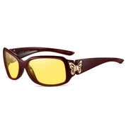 HAOLOTA Women Night Vision Driving Glasses Polarized HD Yellow Tinted Anti Glare NV0012