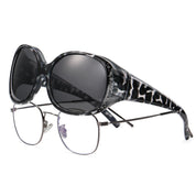 HAOLOTA Women's Polarized Fit Over Sunglasses with Rhinestone SG0108