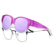 HAOLOTA Cat Eye Sunglasses for Over Glasses Polarized  UV Protection SG0179