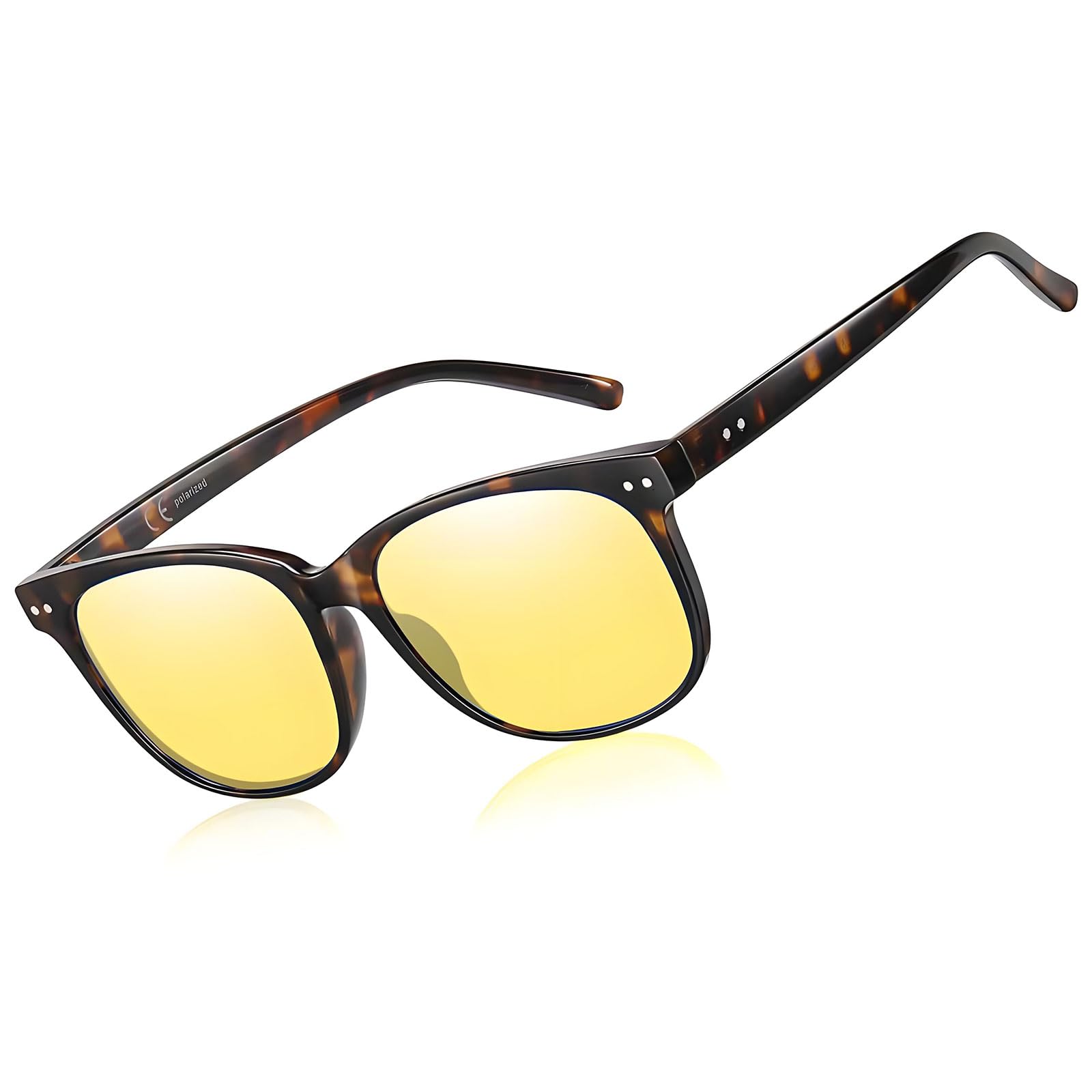 HAOLOTA Night Vision Driving Glasses Yellow Tinted Anti Glare Women NV8081
