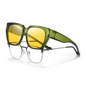 HAOLOTA Polarized Night Vision Driving Glasses for Women Fit over Eyeglasses Anti Glare NV0512