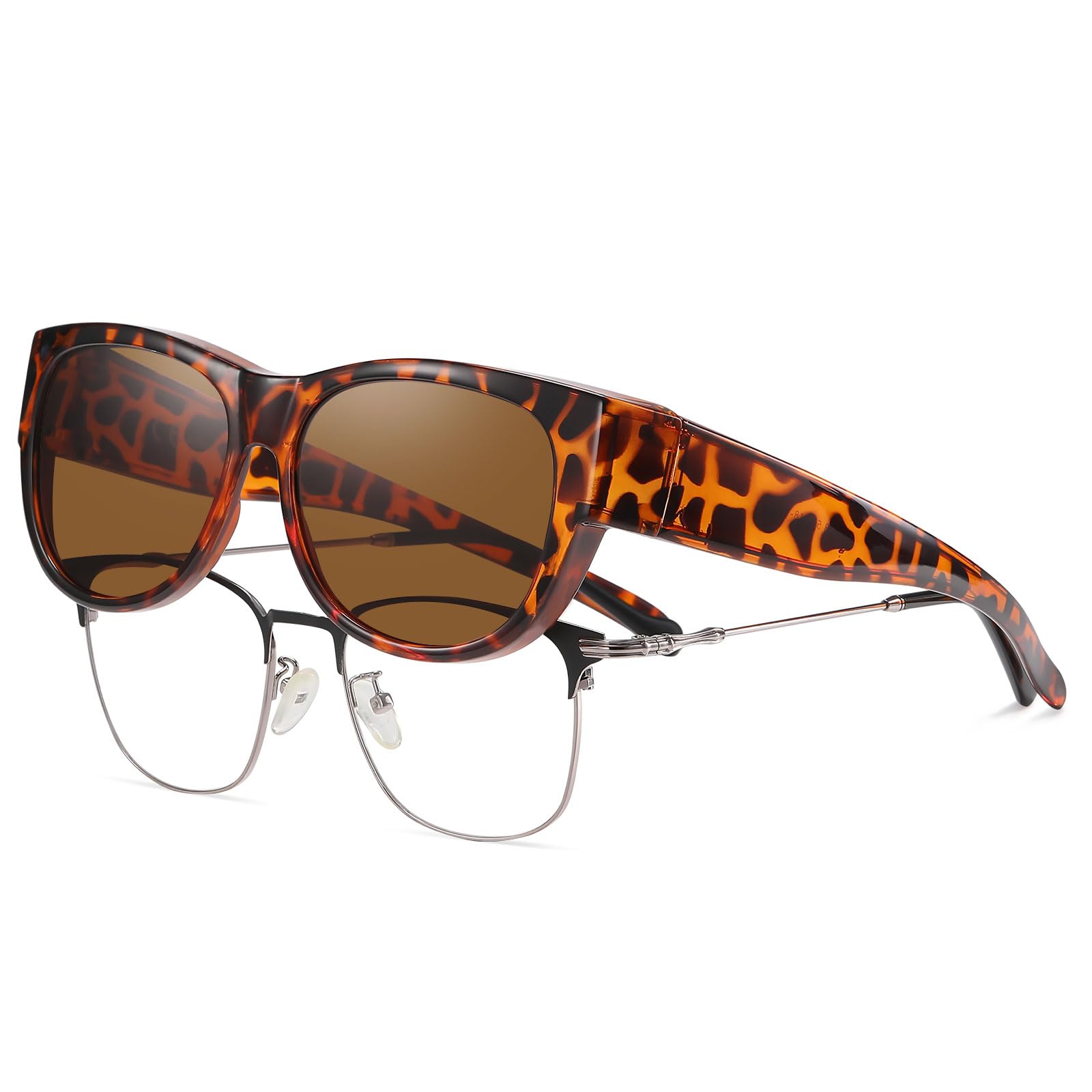 HAOLOTA Cat Eye Sunglasses for Women Polarized Sunglasses Wear Over Glasses SG0173