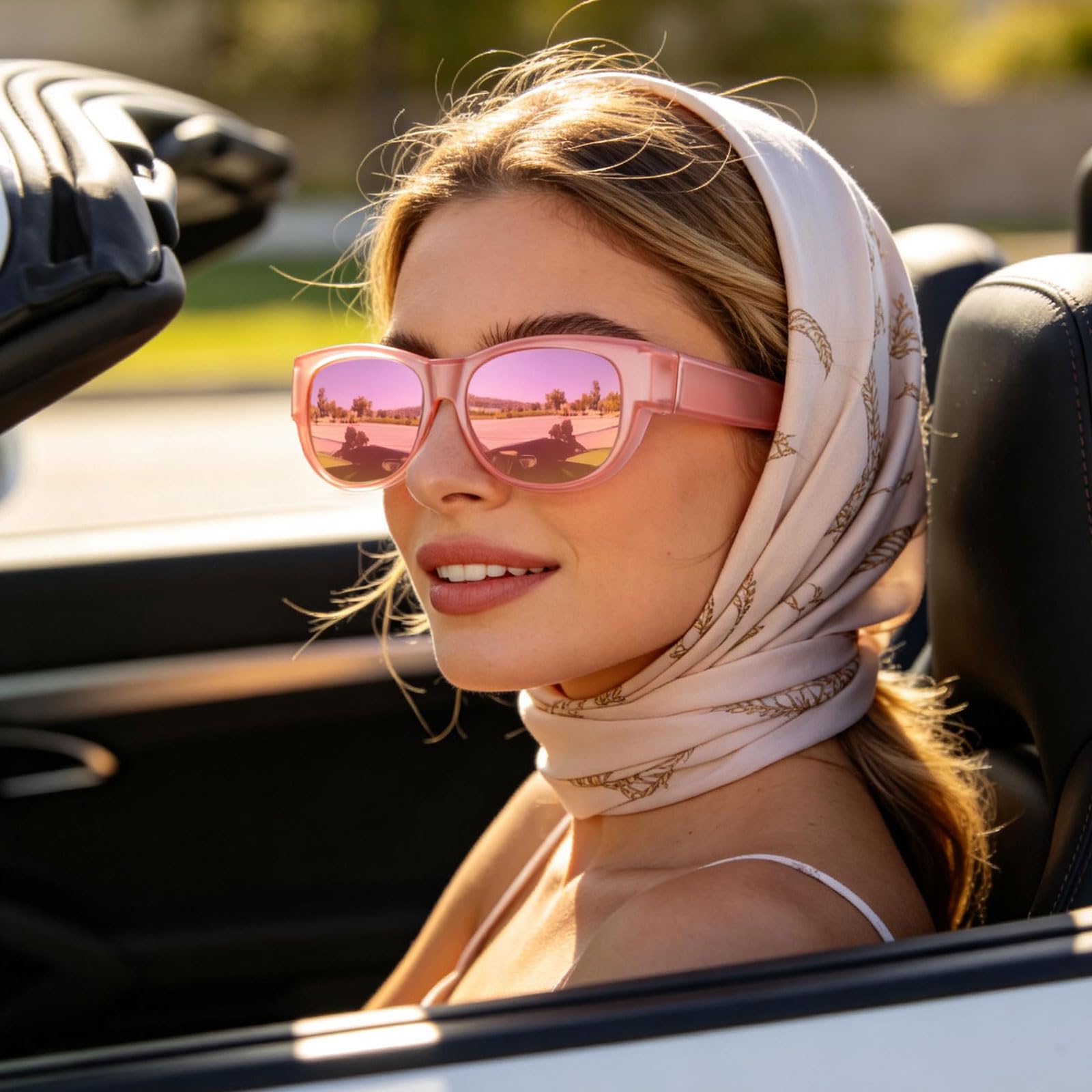 HAOLOTA Cat Eye Sunglasses for Women Polarized Sunglasses Wear Over Glasses SG0173