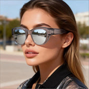 HAOLOTA Polarized Fit Over Sunglasses for Women Cat Eye for Prescription Glasses SG0171