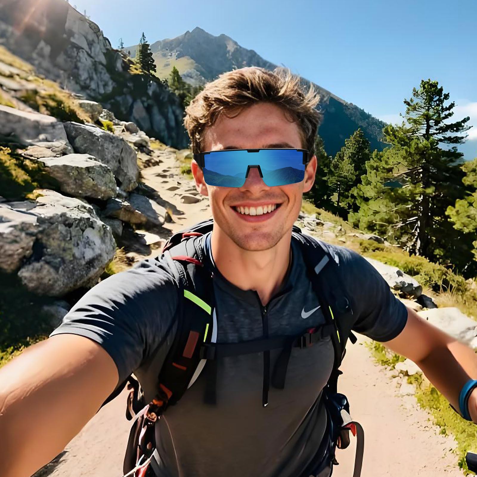 HAOLOTA Cycling Sunglasses Over Glasses for Men Outdoors UV Protection SG0191