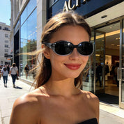 HAOLOTA Polarized Sunglasses for Women Rhinestone Wrap Around SG0008