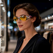 HAOLOTA Women Night Vision Driving Glasses Polarized HD Yellow Tinted Anti Glare NV0012