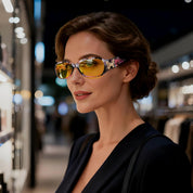 HAOLOTA Women Night Vision Driving Glasses Polarized HD Yellow Tinted Anti Glare NV0012