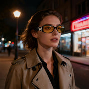 HAOLOTA Women Night Vision Driving Glasses Polarized HD Yellow Tinted Anti Glare NV0012